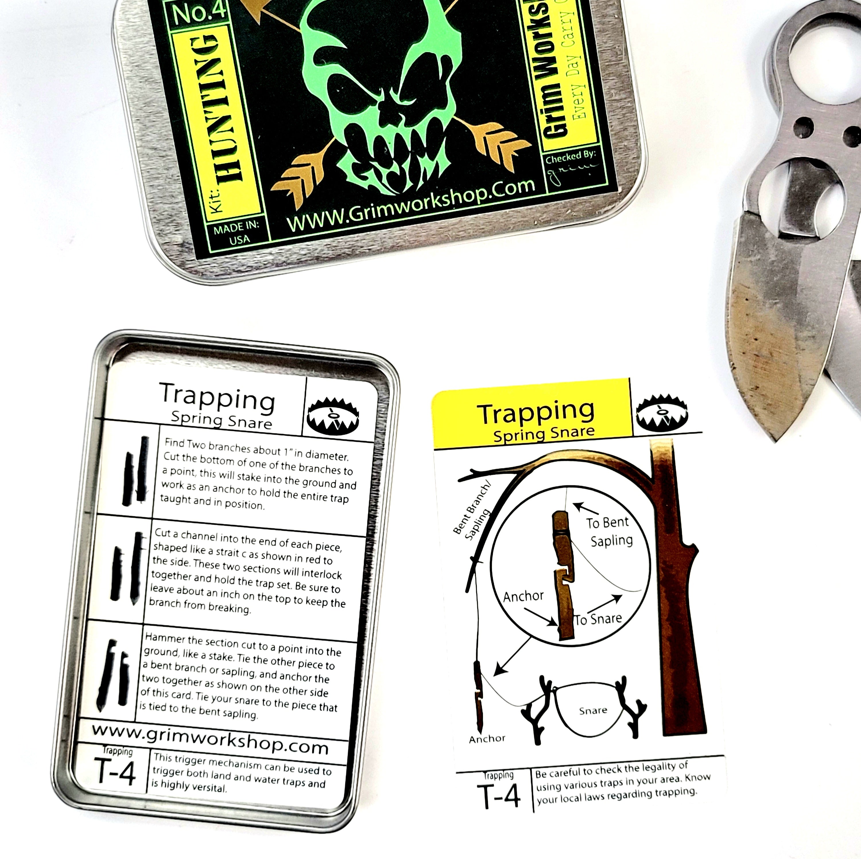Spring Snare Trap Tip Card  Diy Spring Traps – Grimworkshop